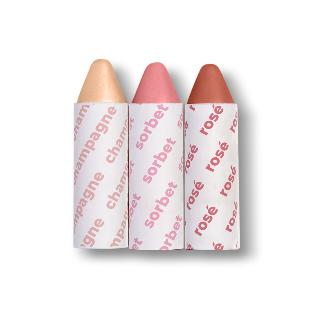 COTTON CANDY SKIES: Champagne, Sorbet, Rosé  - Soft, rosy nudes to lighten the mood