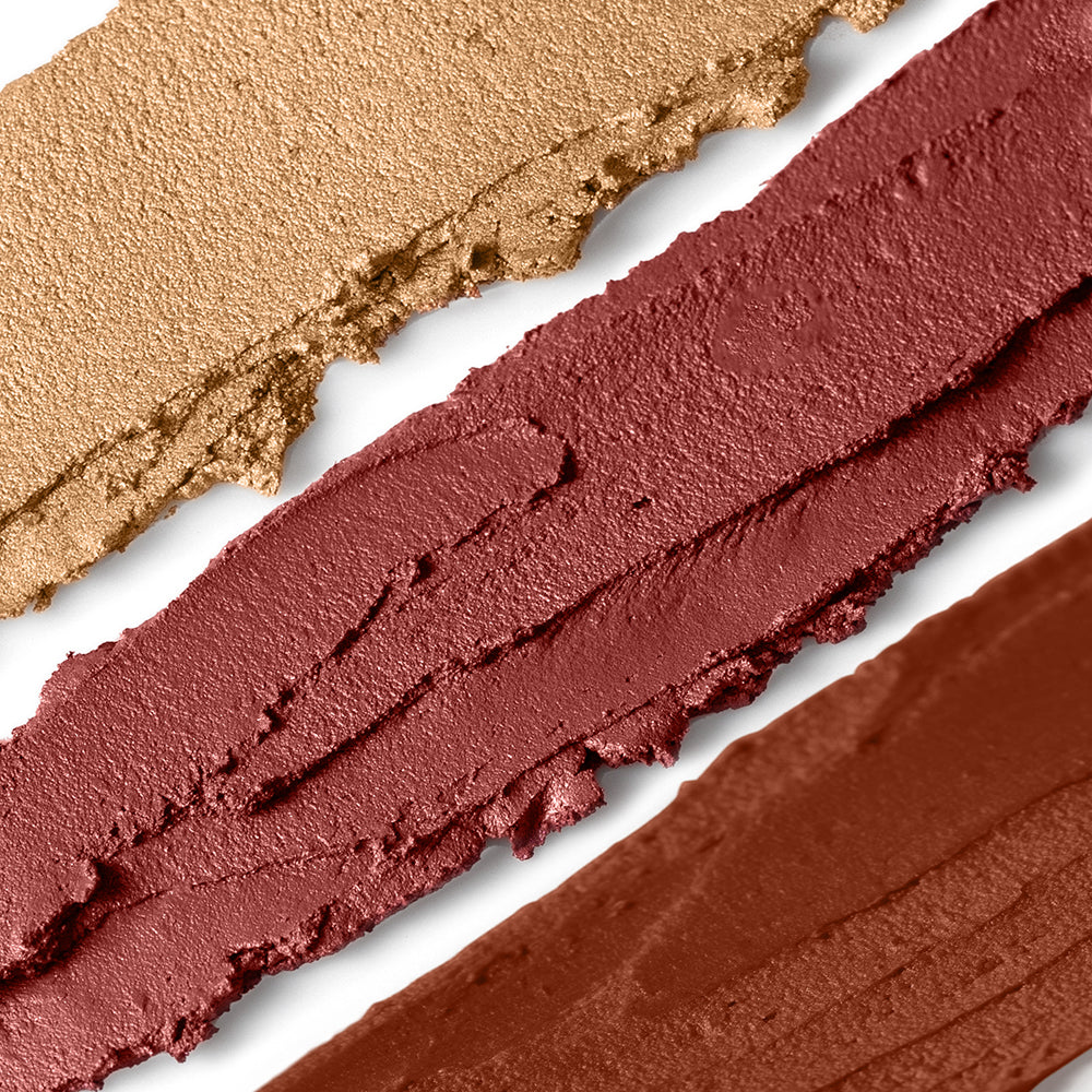OF THE EARTH: Caramel, Nude Plum, Cherry - Desert spice and warm, earthy blush tones