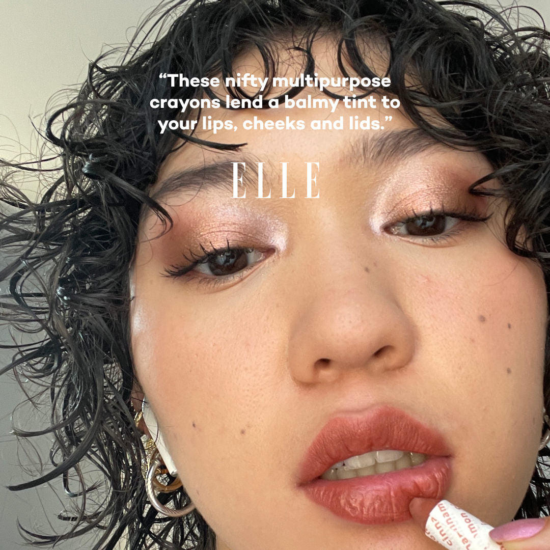 axiology multi-use vegan balmie lipstick - CINNAMON - Rose-hued copper with warm orange undertones