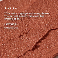 Thumbnail for axiology multi-use vegan balmie lipstick - CLEMENTINE - Barely there orange with a shimmery finish