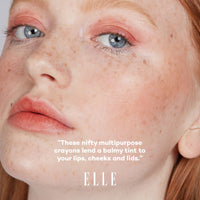 Thumbnail for axiology multi-use vegan balmie lipstick - STRAWBERRY - Clay-orange with a strawberry jam finish