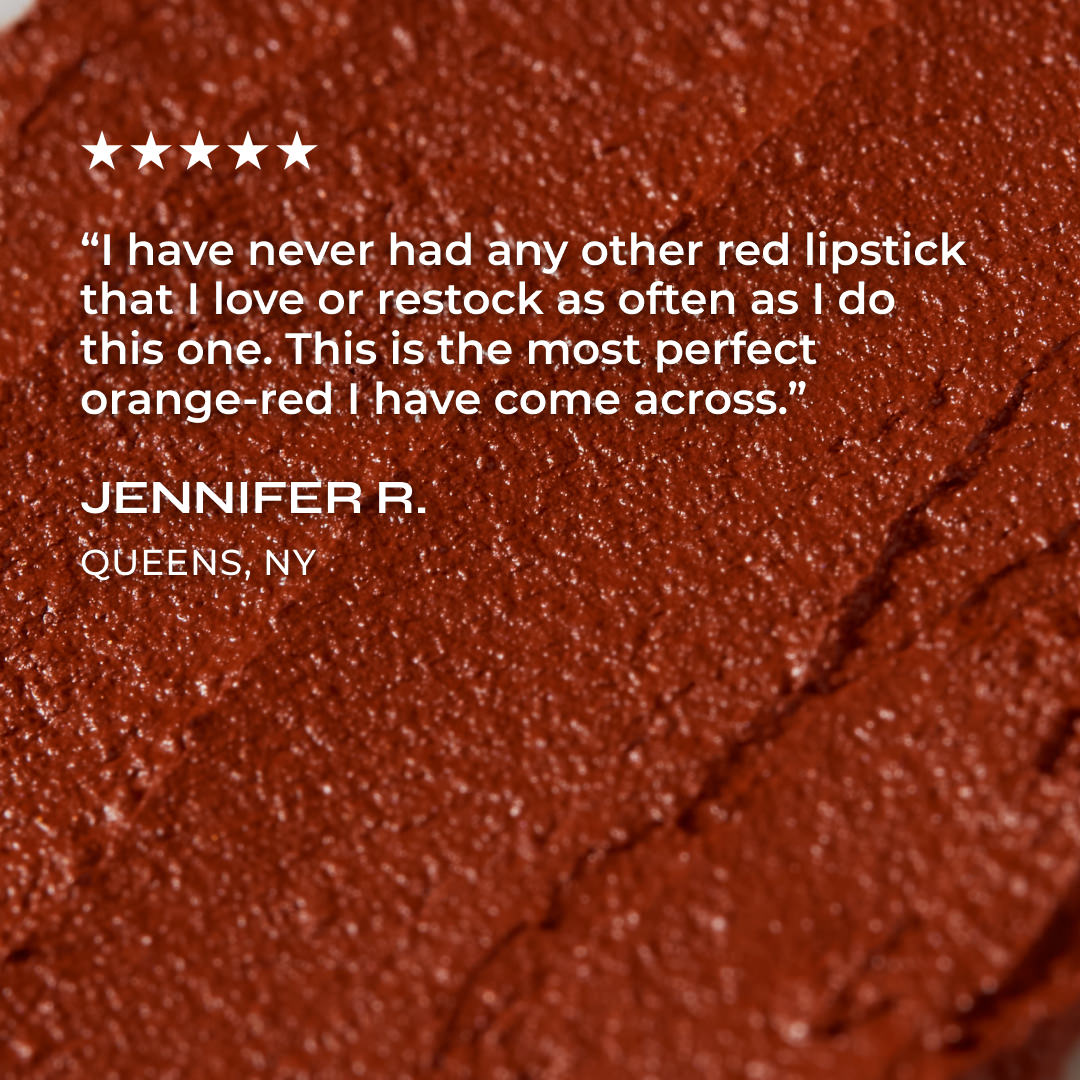 axiology multi-use vegan balmie lipstick - STRAWBERRY - Clay-orange with a strawberry jam finish