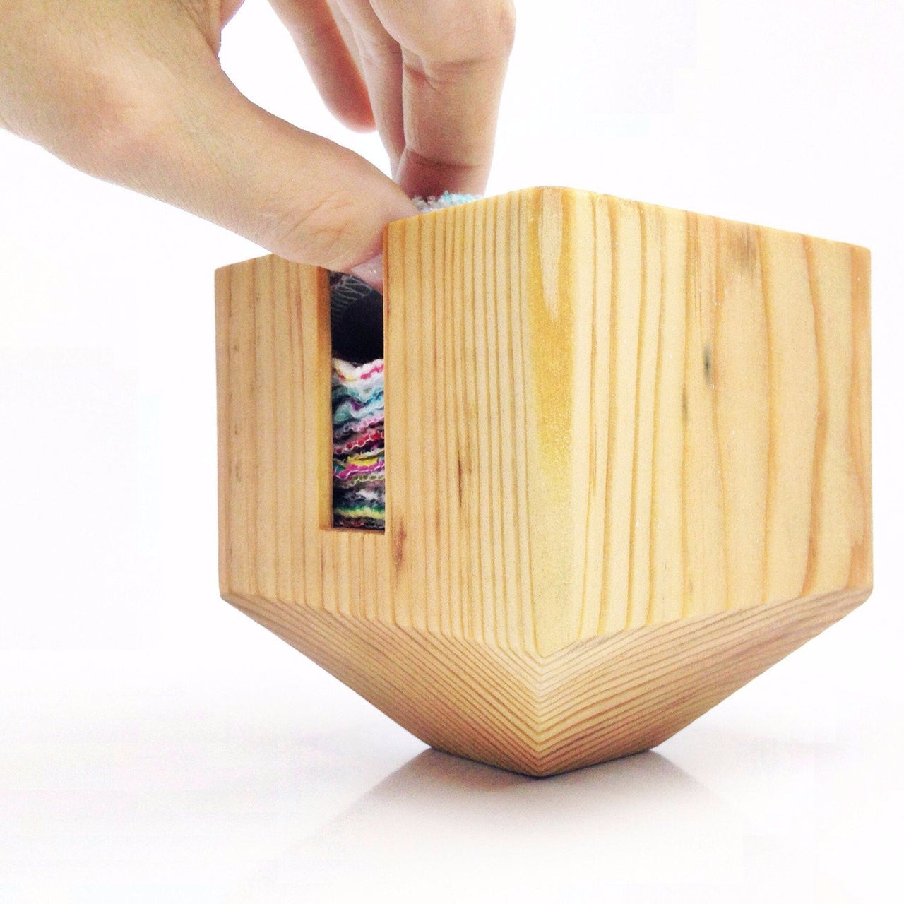 Facial Rounds Container: Wood